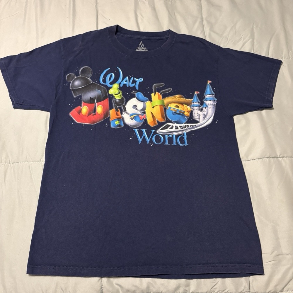 Walt Disney World Disney Mickey Goofy Donald Pluto Hanes Graphic T Shirt L